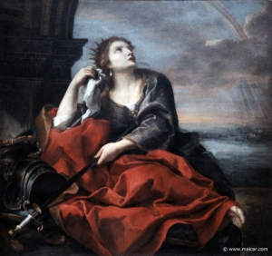 Sacchi Andrea 1599-1661: Didon abandonnée ou Didon sur le bûcher. Musée des beaux arts, Caen. 