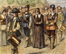 Mary Dyer on her way to the gallowsfor the crime of being a Quaker