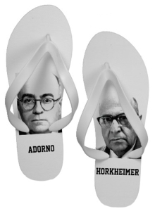 Theodor Adorno (1903-1969) and Max Horkheimer (1895-1973) reified. I thinkhe two fo them would have gotten a kick out of this. I wish I knew who to credit,